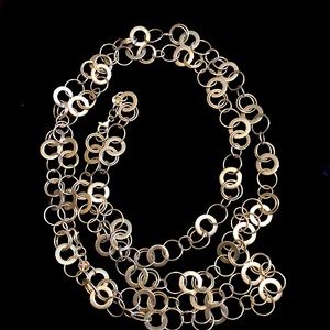 Sterling Silver Circle Chain Link Necklaces